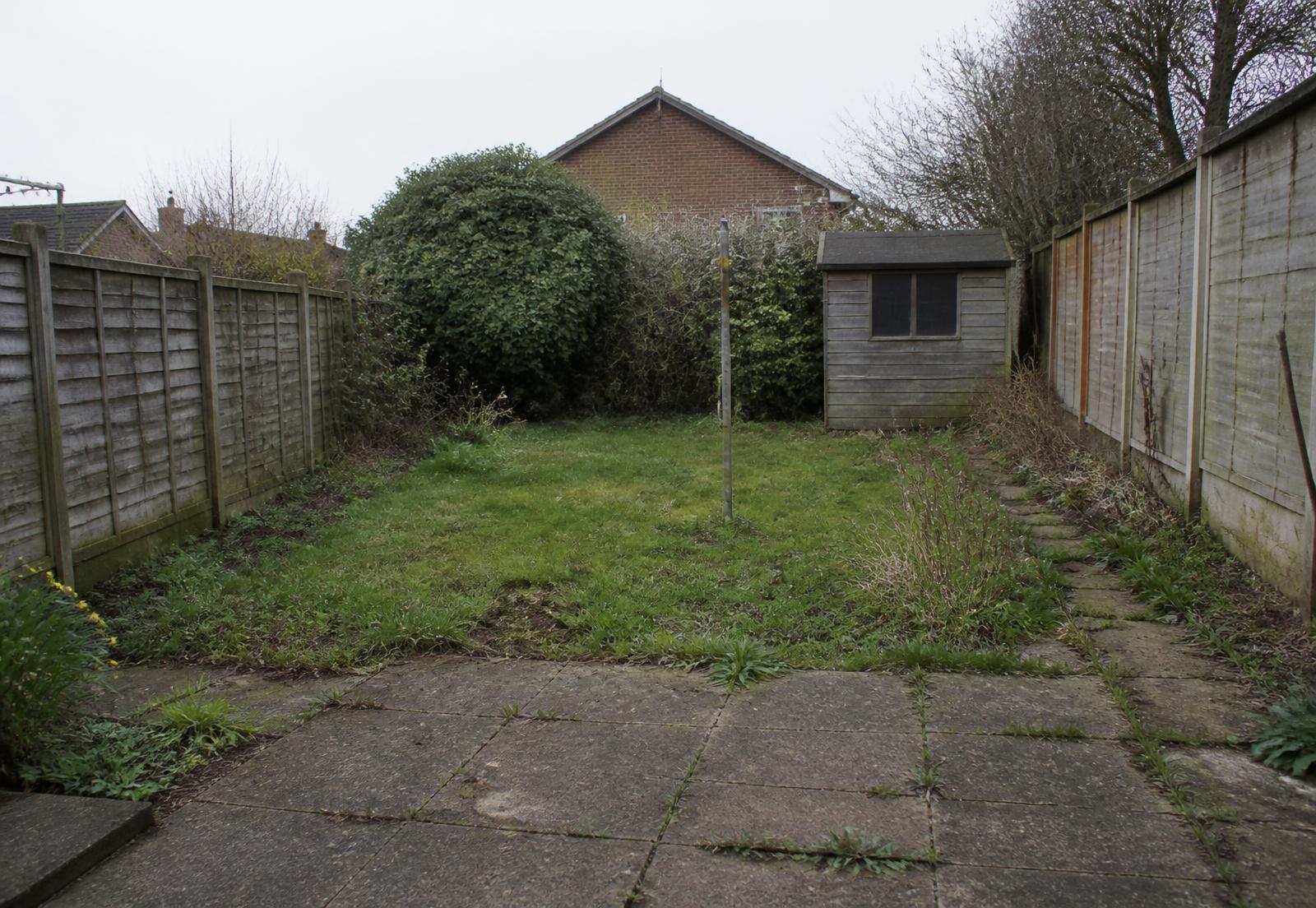 The same garden before any work