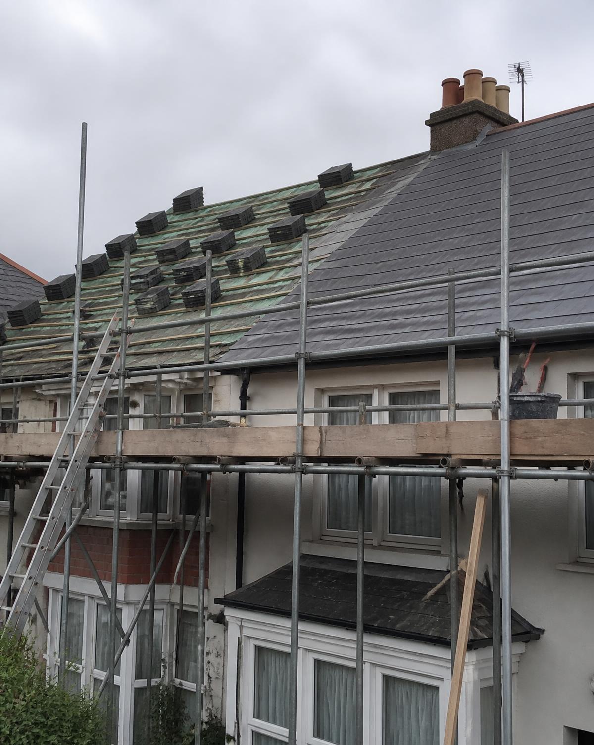 Slate roof replacement